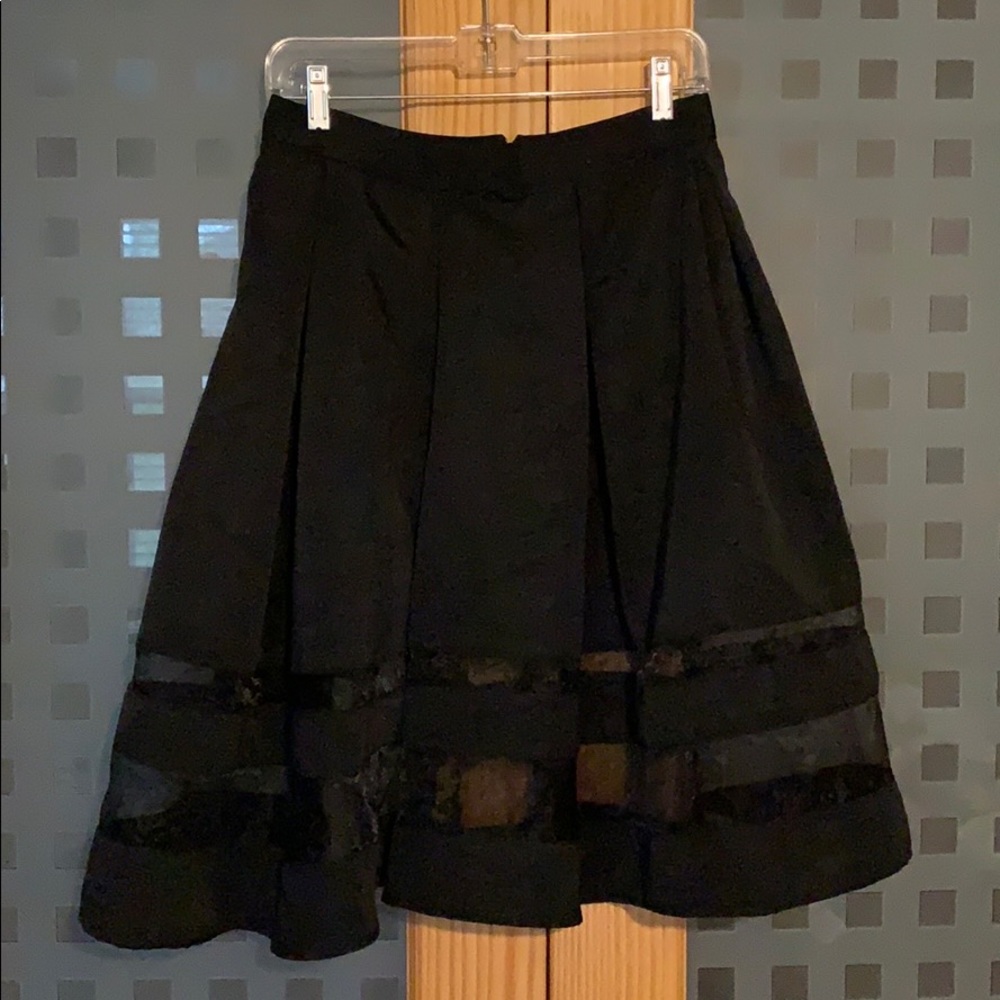 Black midi skirt
